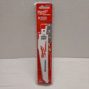 Milwaukee 48-00-5701 The WRECKER Multi-Material SAWZALL Blade 6 in. 5pk, New.